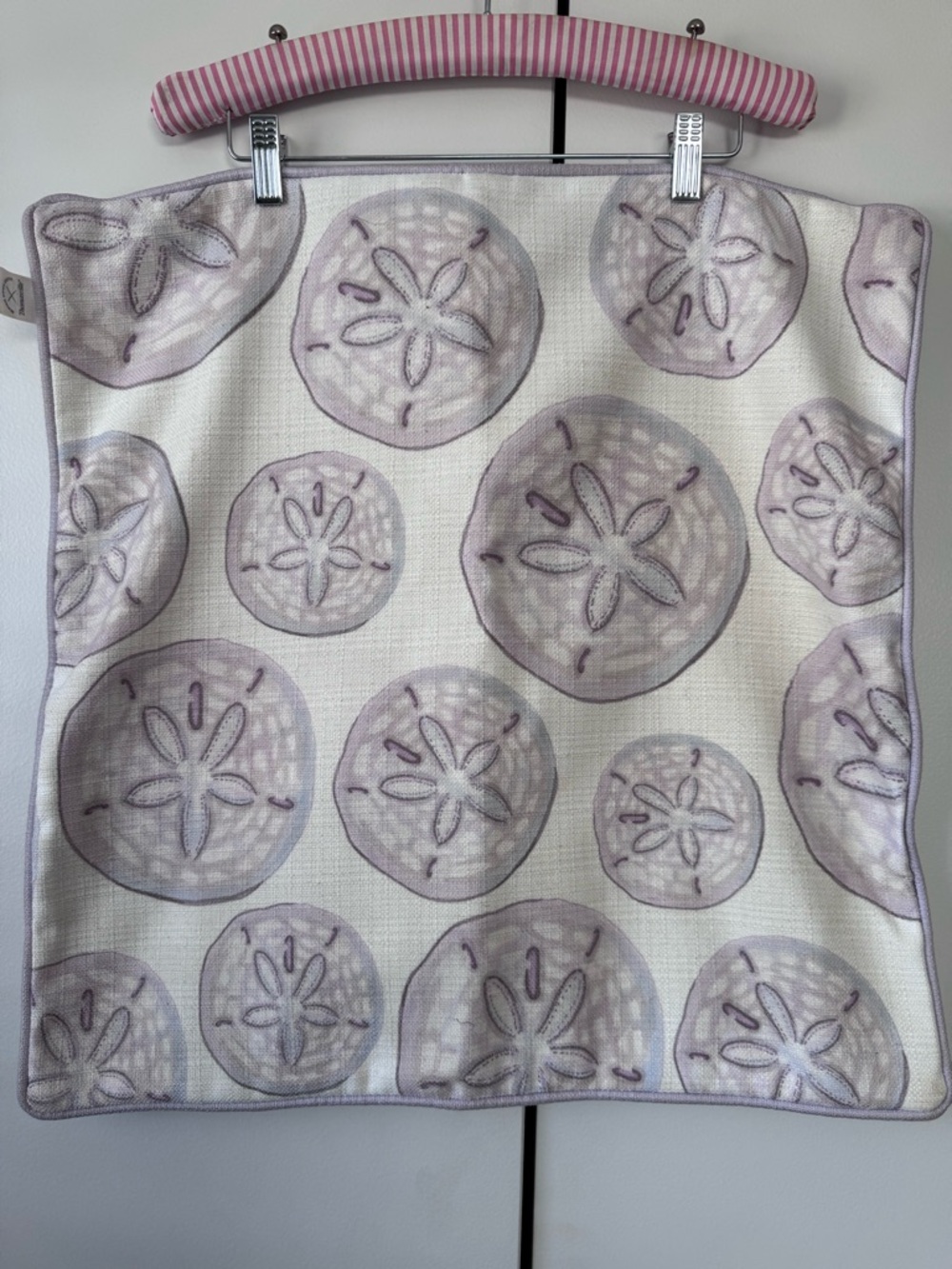 Lavender Sand Dollar Accent Pillow Cover - Coastal Style